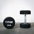 thumbnail image 1 of Vitos Fitness TPU Urethane Hardened Chrome Handle Commercial Unibody Dumbbell Pairs, 1 of 4