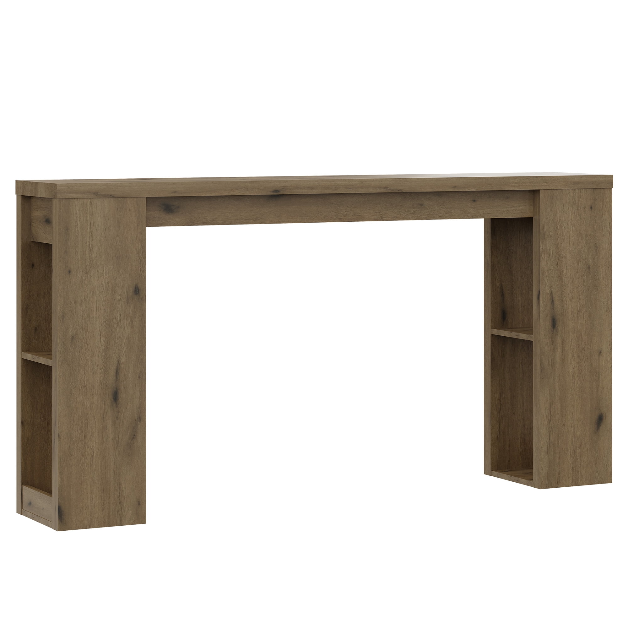 Heynemo 63'' Long Console Table with Storage, 63" Long Farmhouse Sofa Table for Living Room, Narrow Entryway Table for Hallway, Entrance, Behind Couch, Natural Wood Finish