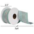 thumbnail image 2 of Vickerman 2.5" x 5 Yards Seafoam Glitter Dori Trim Dupion Ribbon., 2 of 3