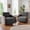 Chenille-Dark Gray, variant on DREAMSIDEA High Back Swivel Chair with Wooden Arms, Square Back Modern Swivel Accent Chair for Living Room&Office,Upholstered Chenille Fabric Swivel Lounge Chair(Light Brown, Set of 1)