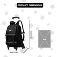 thumbnail image 3 of IvyH Rolling Backpack, 18" Lightweight Wheeled Backpack 6 Wheels Unisex Large Luggage Backpacks,Black, 3 of 6