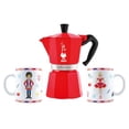 thumbnail image 2 of Bialetti Moka Express Iconic Italian Stovetop Espresso Maker (Red, 6 Cups Bundle), 2 of 2