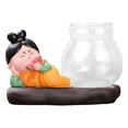 thumbnail image 1 of GUOOL Tang Lady Vase Hydroponique avec Figurine en Résine Stand Moderne Terrarium Vase en Verre StyleB, 1 of 7