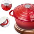 thumbnail image 5 of Enamel Cast Iron Oven, Small Heavy-Duty Pot with Lid, Enamel Pot for Stew, Braise, Bake & Everyday Cooking, Oven Safe up to 500° F, Durable Casserole Cookware, 5 of 6