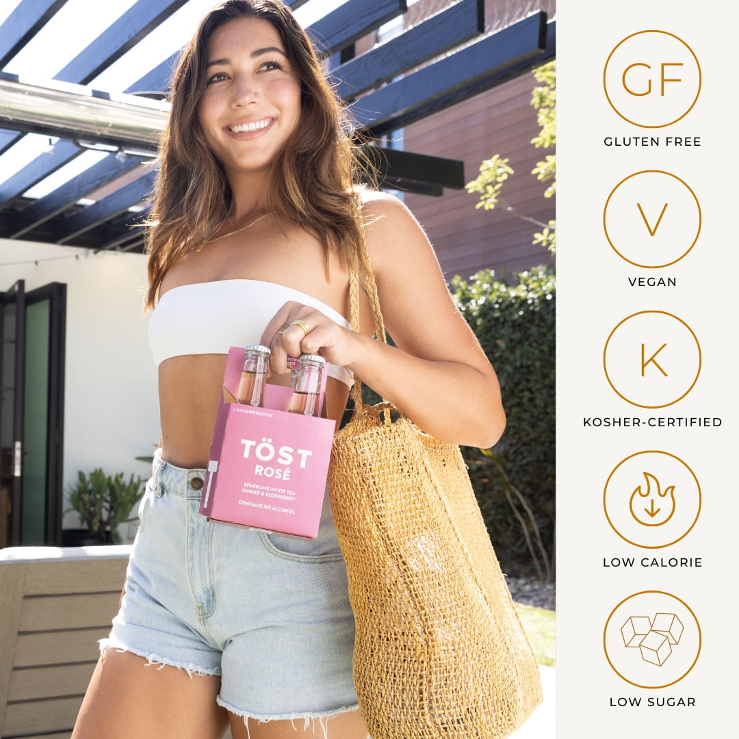 TÖST Rosé Non-Alcoholic Sparkling Beverage, 250 ML - 16 Pack