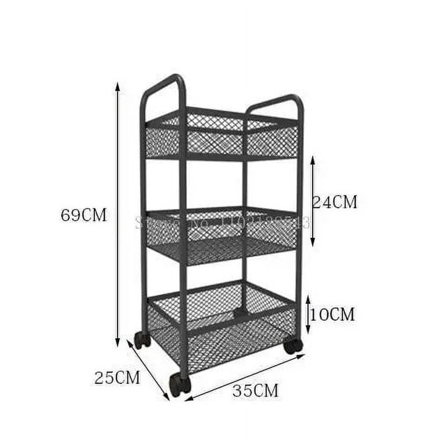 Beauty Cart Trolley Storage Rack Wheel Barber Shop Nail Salon Special Tool Cart Snack Storage Rack Bar Cart for Kitchen Rolling My Lux Decor Round