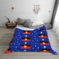 thumbnail image 6 of Australian Aboriginal Flag Throw Blanket Warm Camping Outdoor Light Weight Cozy Blanket for Couch Sofa Bed 40"x30", 6 of 7