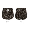 thumbnail image 3 of Rateoe Flower Pattern On Black Printed 2 in 1 Women's Workout Shorts for Athletic Gym Running Shorts with Phone Pockets-X-Large, 3 of 7