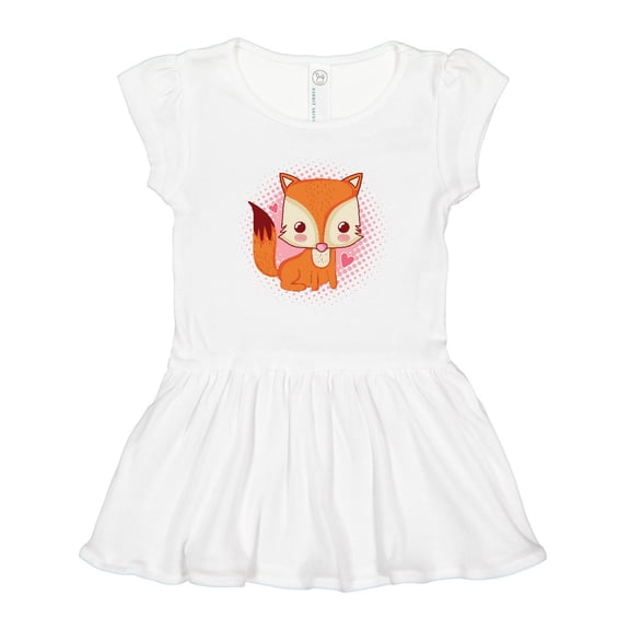 Inktastic Fox Girl Cute Woodland Animal Girls Toddler Dress