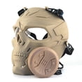 thumbnail image 1 of TopOne Tactical Gas Mask Full Face Single Fan Skull Covers Protective Mask for Outdoor Cs Game Masquerade Cosplay, 1 of 6