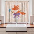 thumbnail image 2 of Kids Curtains 2 Panels Set, Fox with Skirt and Polka Dotted Socks Holding a Flower on a Pastel Toned Background, Window Drapes for Living Room Bedroom, 55W X 39L Inches, Multicolor, by Ambesonne, 2 of 3