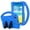 Blue, variant on DWaybox Case for onn 7" Gen 5 2026 Model – Shockproof EVA Cover with Handle Stand, Anti-Drop Design -Red