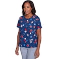 thumbnail image 3 of Alfred Dunner Womens Star Studded Tee, 3 of 4