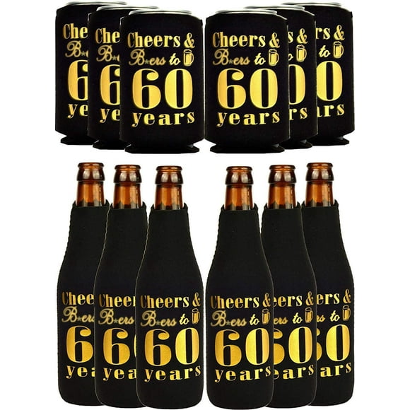 obsequios de 60 Cumpleaños para Hombres, obsequios de 60 Cumpleaños, Enfriadores de Latas de 60 Cumpleaños, 60 Cumpleaños