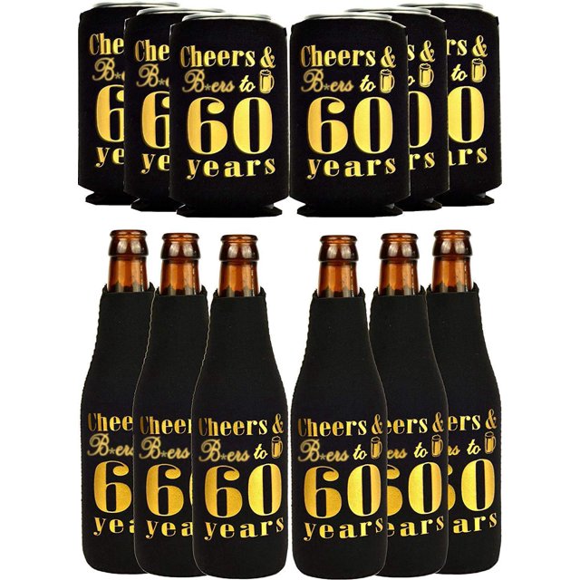 obsequios de 60 Cumpleaños para Hombres, obsequios de 60 Cumpleaños, Enfriadores de Latas de 60 Cumpleaños, 60 Cumpleaños