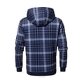 thumbnail image 5 of Tauxra Fleece Jacket Men,Men's Jacket,Long Sleeve Plaid Zipper Lambskin Thermal,Men's Plaid Jacket, 5 of 5