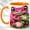 Orange, variant on Bright Pink Frog Coffee Mug, Mushroom Frog Mug, Ceramic 11 oz