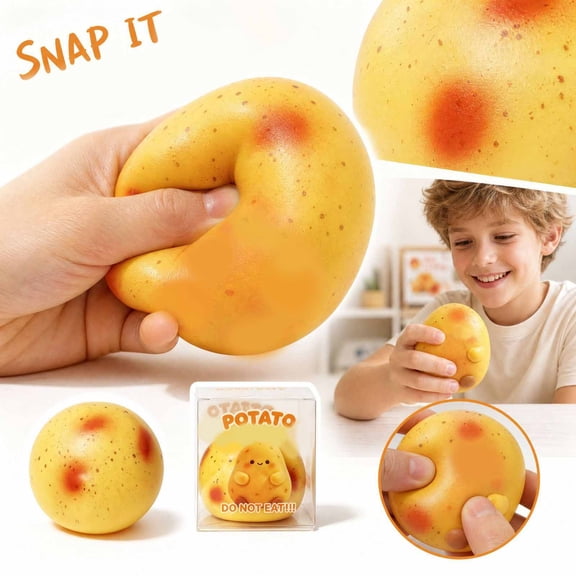 Potato Squishy, Vegetable Squishy, Crunchy Squishy, Block‑Filled Sensory Fidget Toy, Novelty Stress Relief Present, Squishy Party Favors For Toy Collectors