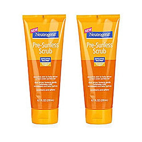 2PACK Neutrogena PreSunless Scrub Exfoliating TanPrep, 6.7 oz