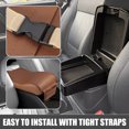 thumbnail image 4 of Unique Bargains Auto Universal Center Console Armrest Cushion Soft Pad Arm Rest Cover Support Faux Leather Brown, 4 of 7