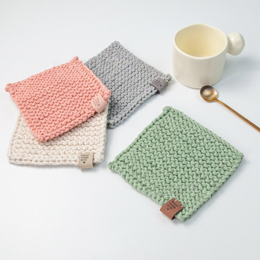 CIYISON DIY Coaster Knitting Kits for Beginners Basic Knitting Supplies Tableware Decor