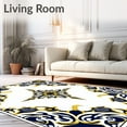 thumbnail image 2 of ODIKA 8'x10' Machine Washable Non-Slip Area Rug, Opulent Jewel Cascade Exquisite High Traffic Rug with Pad, Gold, 612856, 2 of 8