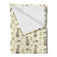 thumbnail image 2 of Floral Soft Flannel Fleece Blanket, Birds Cages Roses and Leaves Interpretation in a Romantic Layout Vintage, Cozy Plush for Indoor and Outdoor Use, 50" x 60", Cream and Multicolor, by Ambesonne, 2 of 5