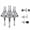 3pcs, variant on Broken Pipe Thread Extractor, Damaged Screw Bolt Thread Valve Remover Tool for 1/2" 3/4" 1" Pipes Nipple Removal Tool, 3-in-1 Heavy Duty Universal Hex Shank Broken Pipe Extractor