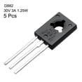 thumbnail image 2 of Unique Bargains 5 Pcs TO-126 NPN 3 Pins PCB Through Hole Bipolar Transistor 30V 3A 1.25W, 2 of 3
