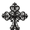 Ornate Cross Faith Gift, variant on Qisvanset Virgin Mary Praying Devotional Canvas Wall Art 15.75x11.81 Inches
