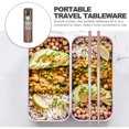 thumbnail image 2 of CUITING Travel Spoon Fork Chopsticks Set Reusable Silverware Lunch Portable Pp Plastic Pink, 2 of 6
