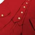 thumbnail image 3 of TFEOQRY Men's Gothic Steampunk Tailcoat Long Trench Frock Coat Red, 3 of 8