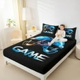thumbnail image 4 of Manfei Rugby Football Game Full Size Sheets,Boys Ball Sports Bed Sheets,Blue Black Sheet Sets For Teens,Ultra Soft Home Decor,4 Pieces, 4 of 7