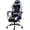 White, variant on Delmango RGB Ergonomic Gaming Chair with Massage, LED Lights, Footrest, Lumbar Support, Black