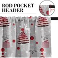 thumbnail image 7 of Christmas Tree Reindeer Kitchen Curtains with Valance and Tier Sets 36 Inch, 3 Pieces Snowflakes Rod Pocket Drapes Window Treatment Curtains for Kitchen Over Sink Bed Room Decor, 7 of 7
