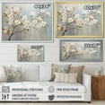 thumbnail image 4 of Designart "Peaceful White And Grey Dogwood" Dogwood Floater Framed Wall Decor, 4 of 5