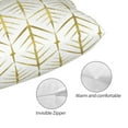 thumbnail image 3 of Yiaed White And Gold Geometry Print Brushed Microfiber Envelope Pillowcases, Standard,Envelope Closure Pillow Cases(No pillow core)-16"x24", 3 of 6