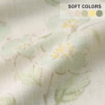 thumbnail image 6 of Rustic Kitchen Tier Curtains Green Floral Printed Linen Blended Half Window Curtain for Dining Room Rod Pocket Cafe Window Treatment Small Drapes, 2 Panels Set, 30 x 24 Inch, 6 of 6