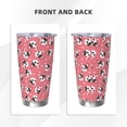 thumbnail image 3 of Fotbe French Bulldog Face Pattern 20 oz Tumbler Stainless Steel Vacuum Insulated Coffee Ice Cup Double Wall Travel Flask Leak-proof Coffee Cup-Straw Three-piece Set, 3 of 8