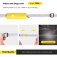 thumbnail image 4 of Correa para Perros, Correa elástica Ajustable para Perros con Mango Antideslizante, Alta reflexión, un botón de desbloqueo, Correa para Perros de 5 pies, Adecuada para Perros pequeños y medianos, 4 of 5