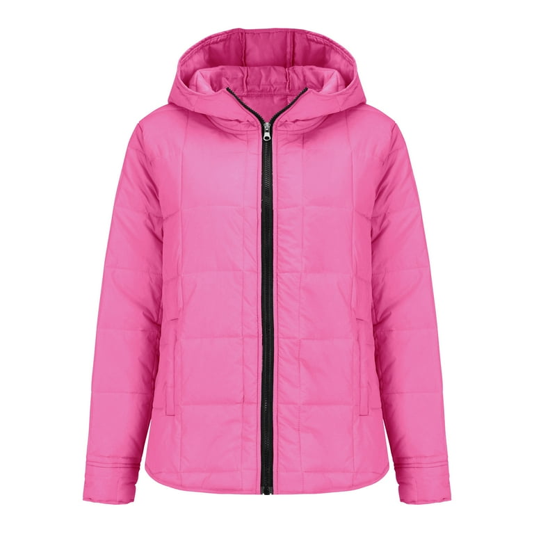 qucoqpe Women's Quilted Puffer Jacket Fall Winter Zip Up Oversized