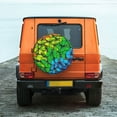thumbnail image 6 of Naloa Rainbow Butterflies PVC Leather Spare Tire Wheel Cover Spare Tire Cover, for Car Truck SUV Camper Trailer Universal Fit(14-17in)-14 inch, 6 of 6