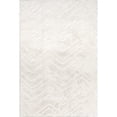 thumbnail image 6 of nuLOOM Chevron SuperiorWash Faux Rabbit Machine Washable Area Rug, 7' 6" x 9' 6", Chevron Off-white, 6 of 9