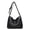Black, variant on Soft Leather Shoulder Bag for Women, QQZ Large Capacity Multi Compartment Crossbody Bag, Adjustable Strap Mom Bag with Two Pockets for Casual Travel, Brown