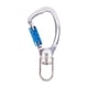 thumbnail image 1 of Mosquetón con clip y gancho a presión con anillo giratorio, accesorios de aleación de aluminio, resistente Azul plateado, 1 of 9
