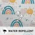 thumbnail image 5 of Rainbow Shower Curtain, Lovely Kids Rainbows Pattern Colorful Cute Cloud Sun Stars Cartoon Bath Curtains Waterproof Fabric with Hooks for Home Decor, 72Wx72H, 5 of 6