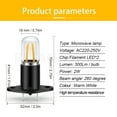 thumbnail image 4 of Ruiandsion E14 Warm White LED Bulb 220V-250V High Temperature Resistant Waterproof Splittable Design for Oven Microwave Replacement Bulb,Pack-1, 4 of 9