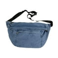 thumbnail image 3 of Riñonera para mujer bolso de hombro para viajar hacer senderismo acampar regalo Azul claro, 3 of 8