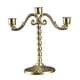 thumbnail image 2 of Candelabro de metal único con tres brazos, candelabro ornamental sólido, estable Estilo B, 2 of 9