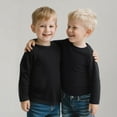 thumbnail image 2 of Aideaone Toddler Boys Long Sleeve Shirts Kids Basic Cotton T-Shirts 2PC Crewneck Tees for Boys 2-7T, 2 of 6